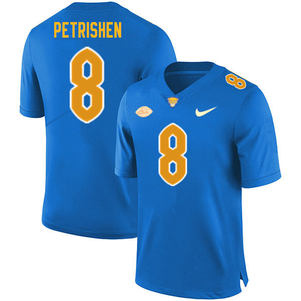 Men #8 John Petrishen Pitt Panthers College Football Jerseys Sale-Royal